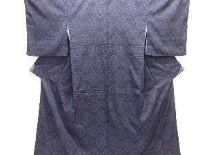 幾何学模様織り出し本塩沢着物